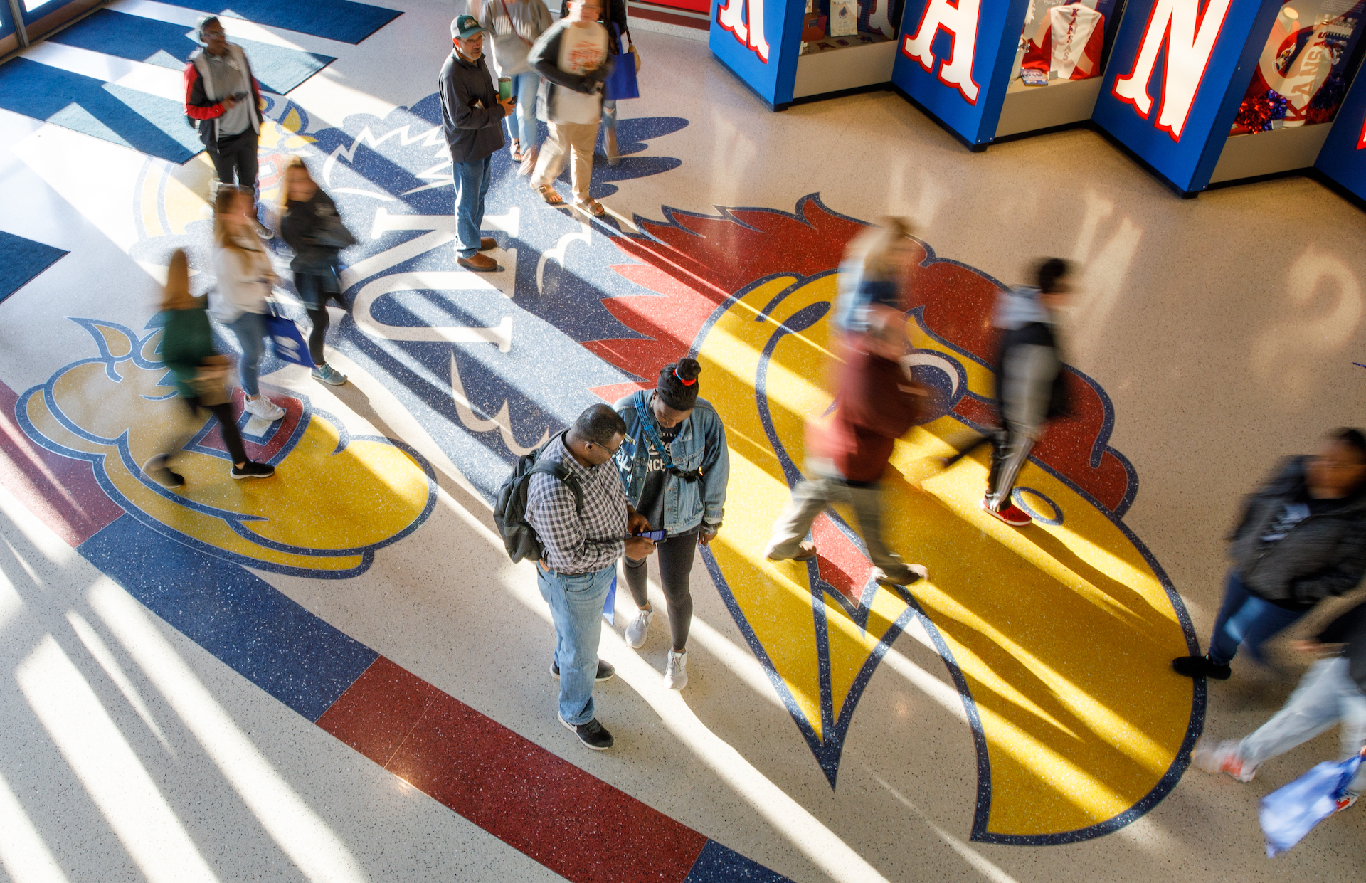 Students walking