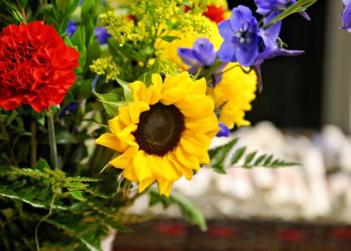 Sunflowers in a vase