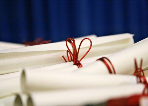 Scrolls with red ribbons 